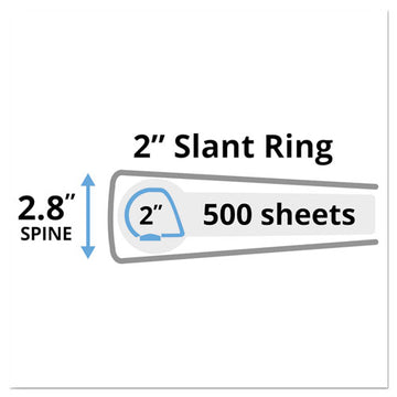 Avery® Heavy-duty Non Stick View Binder With Durahinge And Slant Rings, 3 Rings, 2" Capacity, 11 X 8.5, White, (5504) freeshipping - TVN Wholesale